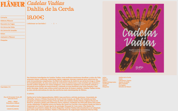 Product page on Flâneur