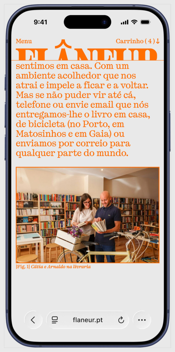 About page on Flâneur