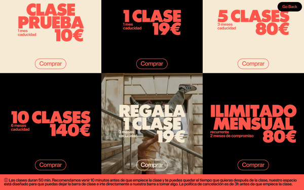 Concept—Barre™ website screenshot