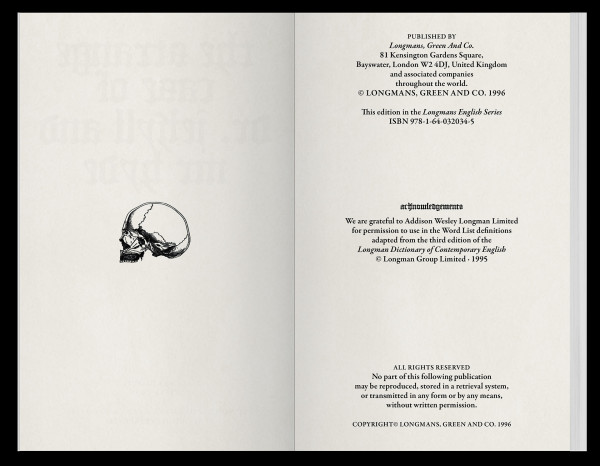 Colophon for The Strange Case of Dr. Jekyll and Mr. Hyde by Robert Louis Stevenson (2020)