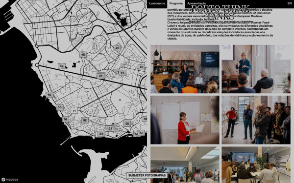 Porto Think Tanks website screenshot
